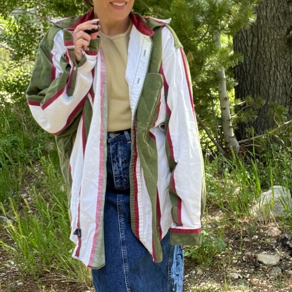 Vintage Tommy Hilfiger Corduroy Striped 90’s Streetwear Button Down - Picture 7 of 10